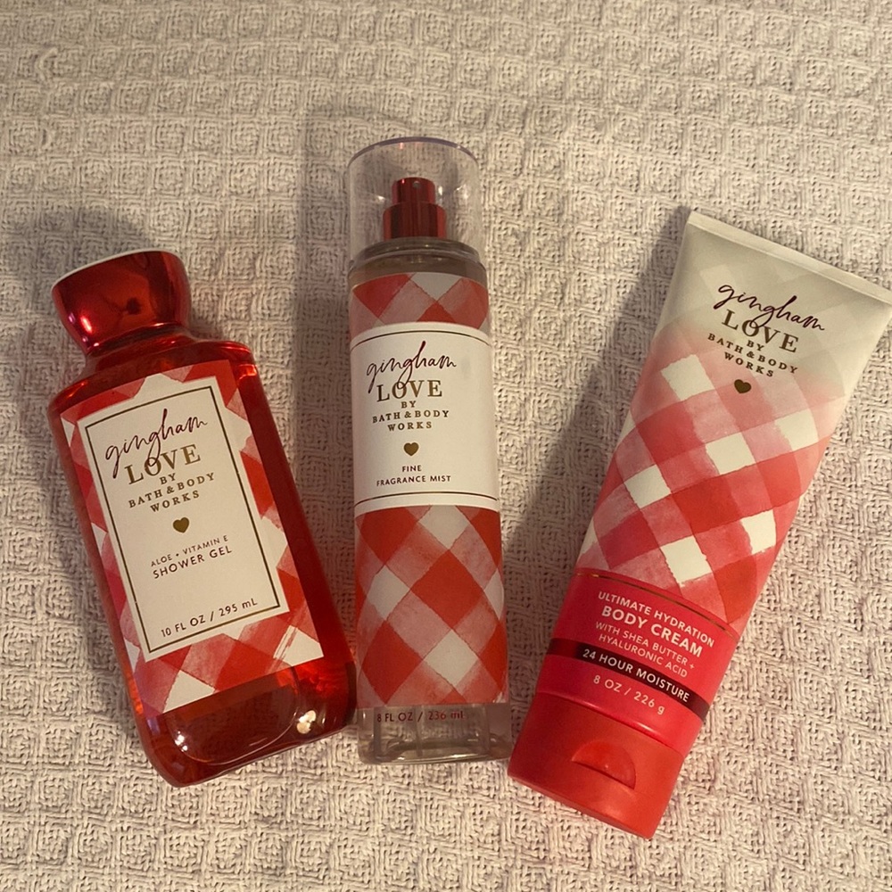Bath and Body- Gingham- shower gel, body cream,fragrance mist